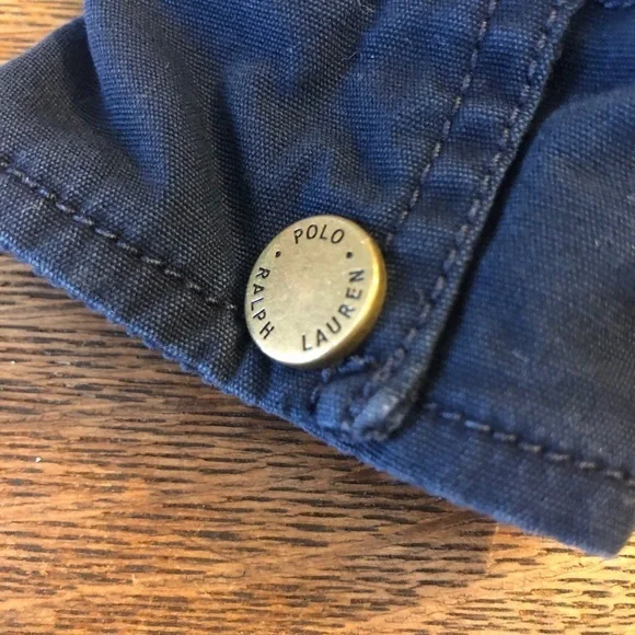 Ralph Lauren Blue Hooded Jacket w/ plaid lining